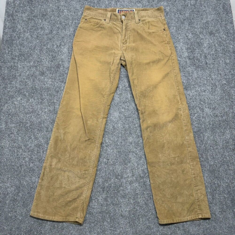 Levi's 549 Low Loose Corduroy Pants Men's 32x32 Brown Tan Vintage